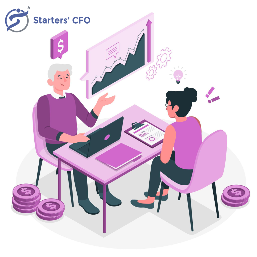 This image depicts Starters' CFO's services and why it's important to have business valuation done for them.